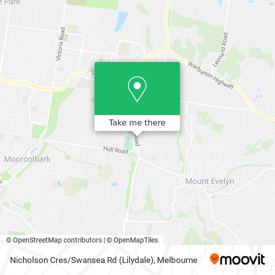 Nicholson Cres / Swansea Rd (Lilydale) map