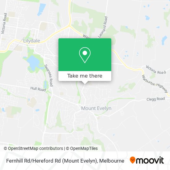 Fernhill Rd / Hereford Rd (Mount Evelyn) map