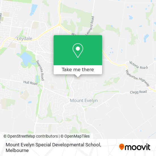 Mount Evelyn Special Developmental School map