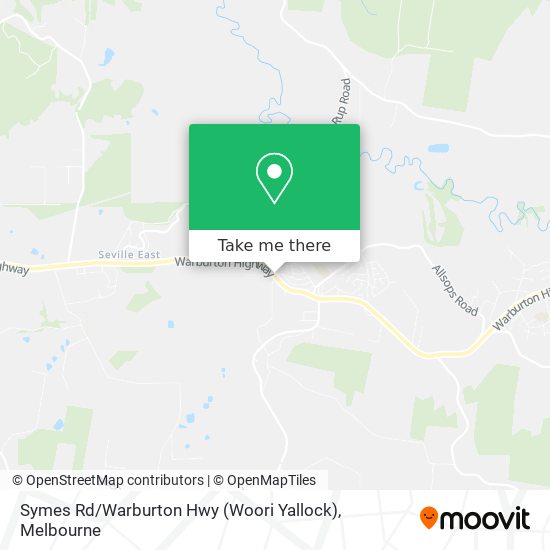 Symes Rd / Warburton Hwy (Woori Yallock) map