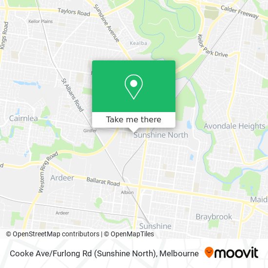 Mapa Cooke Ave / Furlong Rd (Sunshine North)