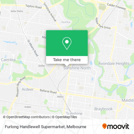 Mapa Furlong Handlewell Supermarket