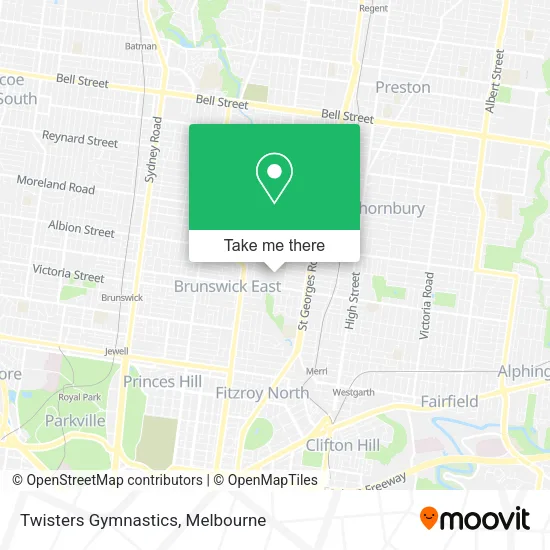 Twisters Gymnastics map