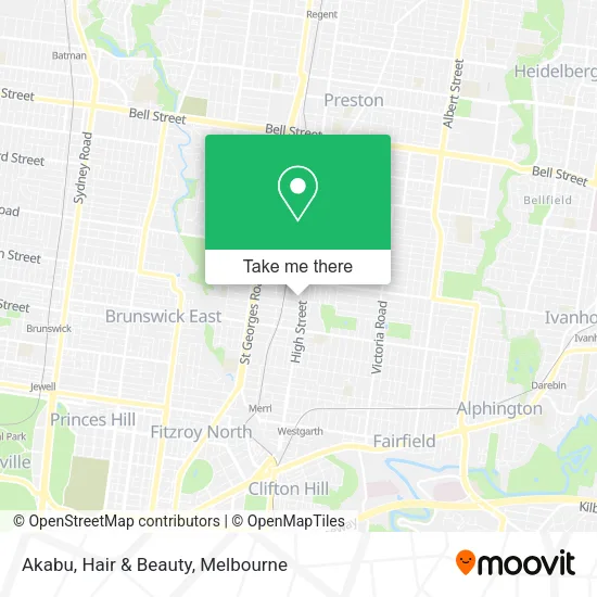 Akabu, Hair & Beauty map