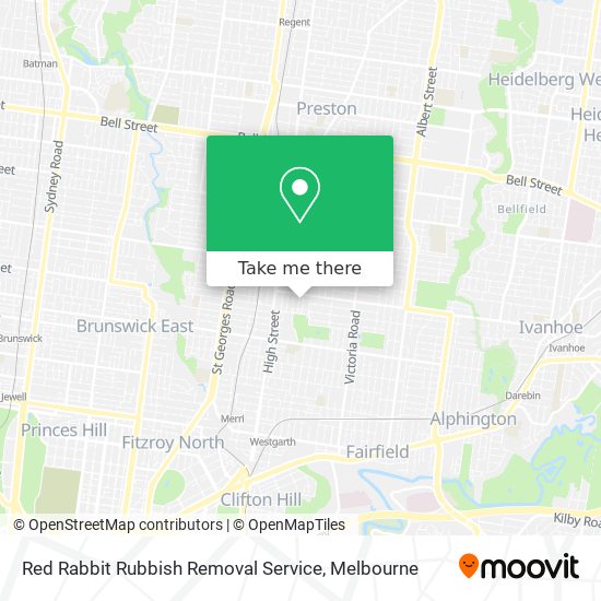 Red Rabbit Rubbish Removal Service map