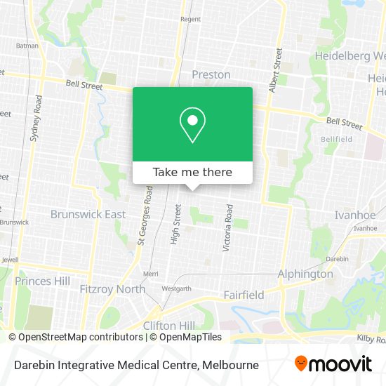 Mapa Darebin Integrative Medical Centre