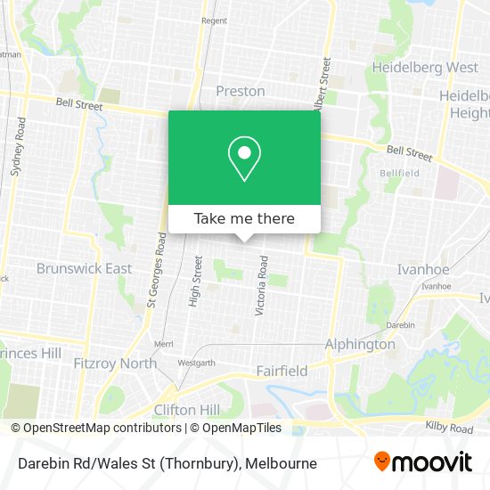 Mapa Darebin Rd / Wales St (Thornbury)