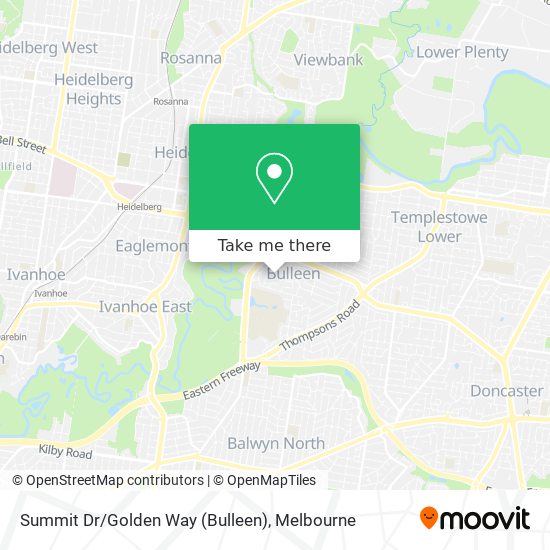 Mapa Summit Dr/Golden Way (Bulleen)