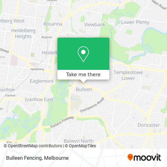 Mapa Bulleen Fencing