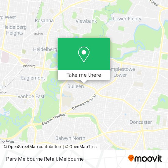 Mapa Pars Melbourne Retail