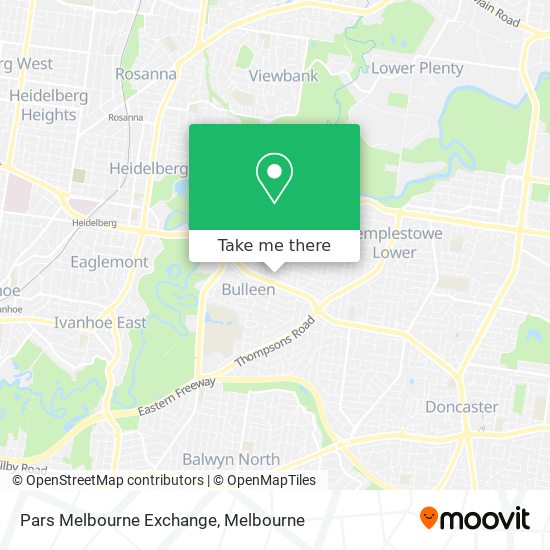 Pars Melbourne Exchange map