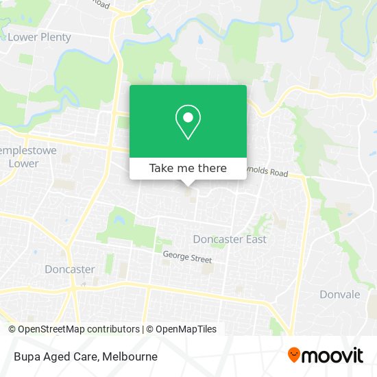 Bupa Aged Care map