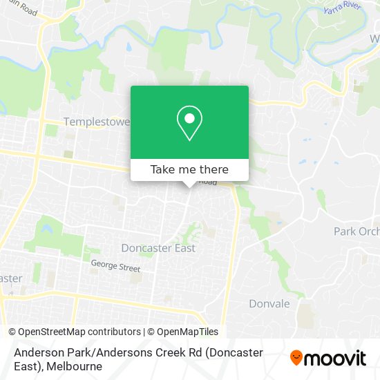 Anderson Park / Andersons Creek Rd (Doncaster East) map