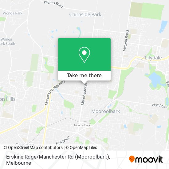 Erskine Rdge / Manchester Rd (Mooroolbark) map