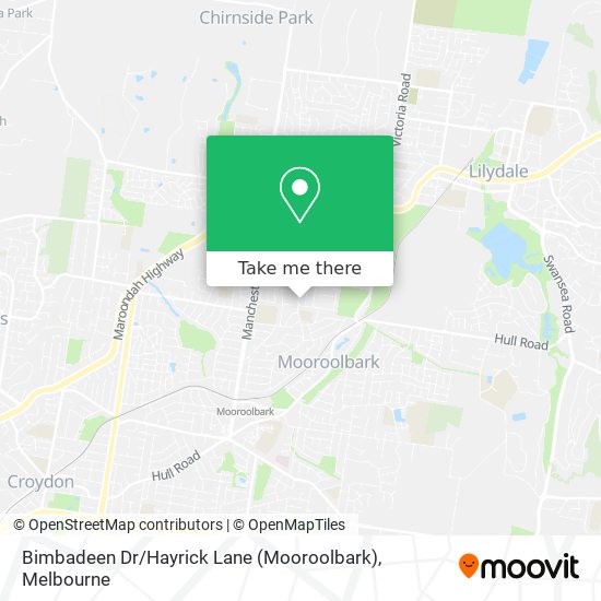 Bimbadeen Dr / Hayrick Lane (Mooroolbark) map