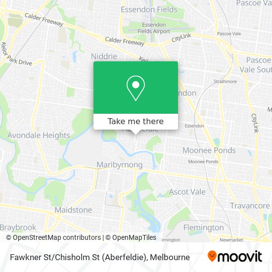 Fawkner St / Chisholm St (Aberfeldie) map