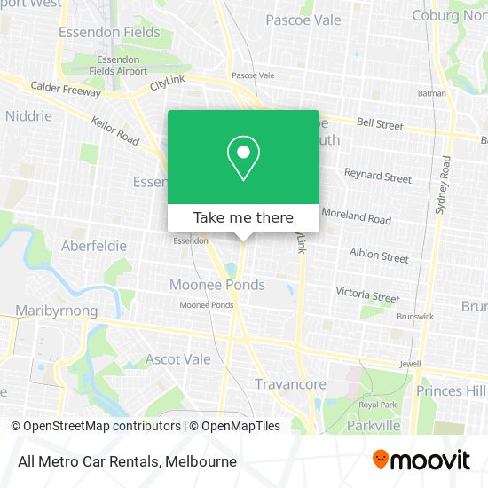 All Metro Car Rentals map