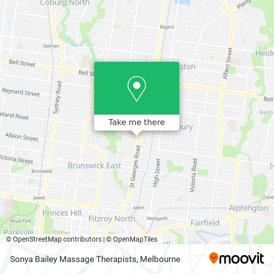 Sonya Bailey Massage Therapists map