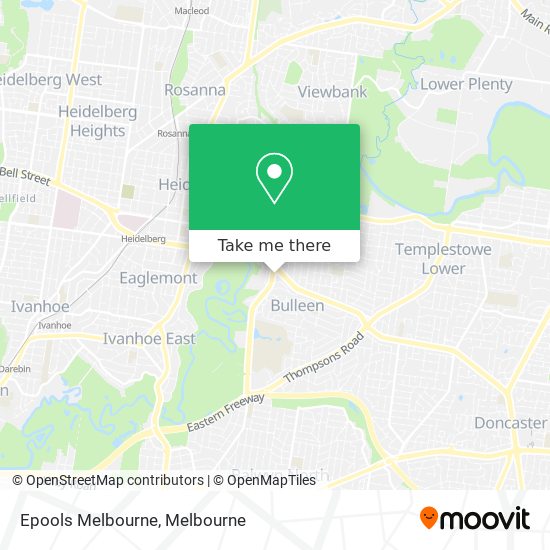 Mapa Epools Melbourne