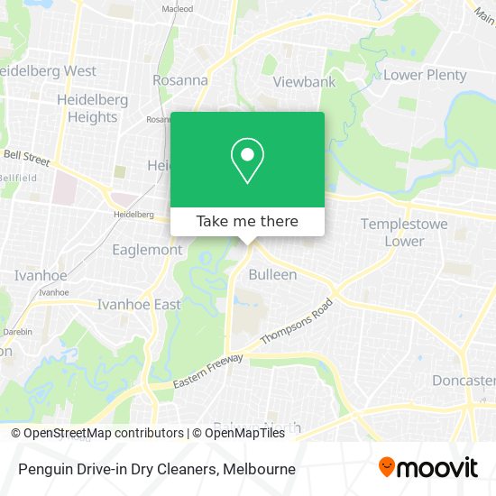 Mapa Penguin Drive-in Dry Cleaners
