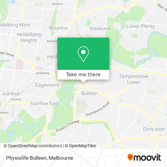 Mapa Physiolife Bulleen