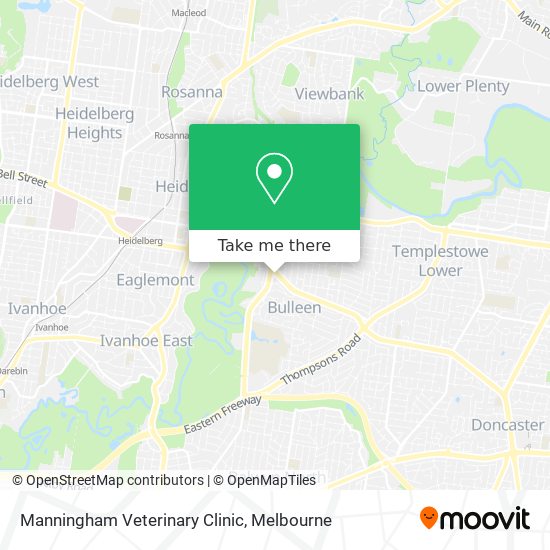 Mapa Manningham Veterinary Clinic