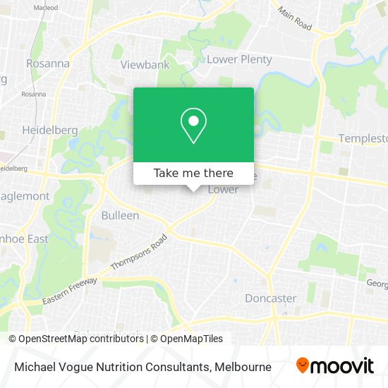 Michael Vogue Nutrition Consultants map