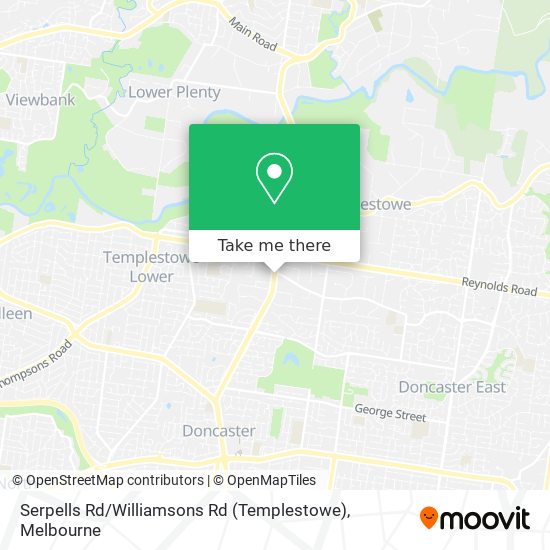 Mapa Serpells Rd / Williamsons Rd (Templestowe)
