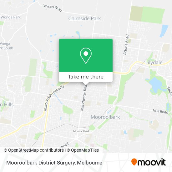 Mapa Mooroolbark District Surgery