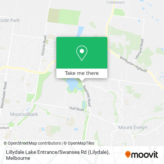 Lillydale Lake Entrance / Swansea Rd (Lilydale) map