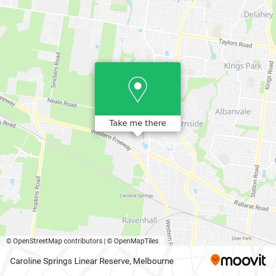 Caroline Springs Linear Reserve map