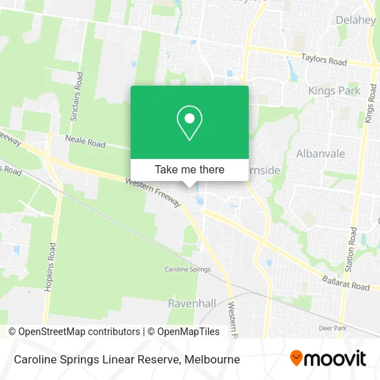 Caroline Springs Linear Reserve map