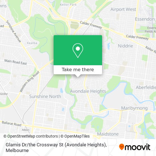 Glamis Dr / the Crossway St (Avondale Heights) map