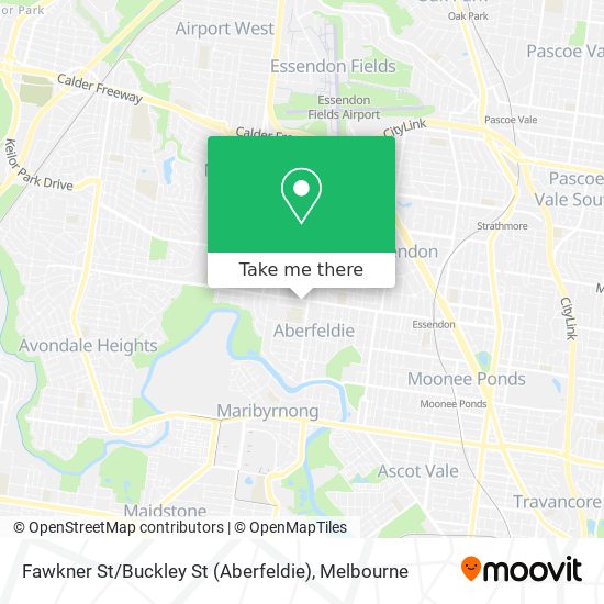 Fawkner St / Buckley St (Aberfeldie) map