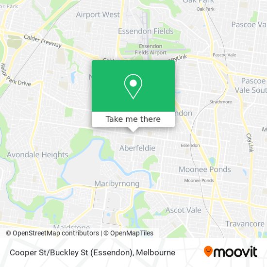 Mapa Cooper St / Buckley St (Essendon)