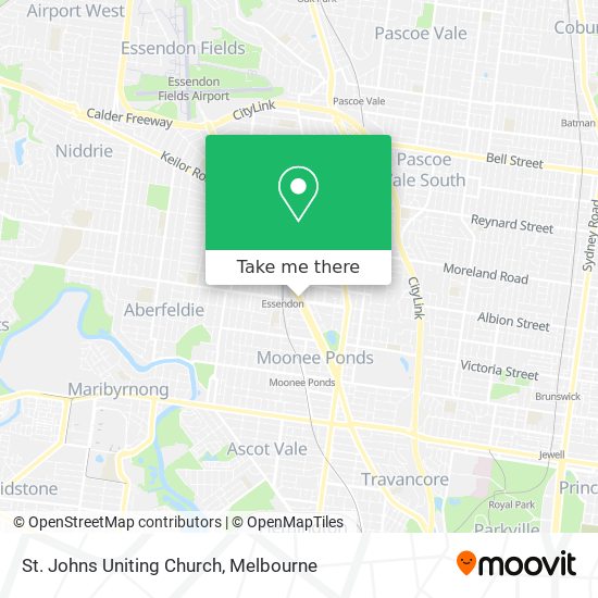 St. Johns Uniting Church map