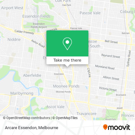 Arcare Essendon map