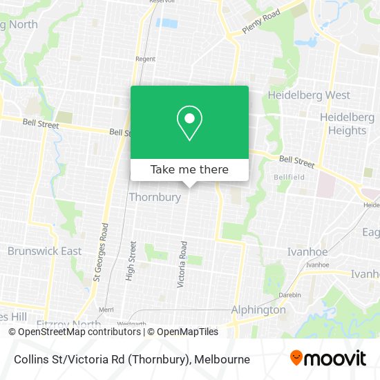 Collins St / Victoria Rd (Thornbury) map