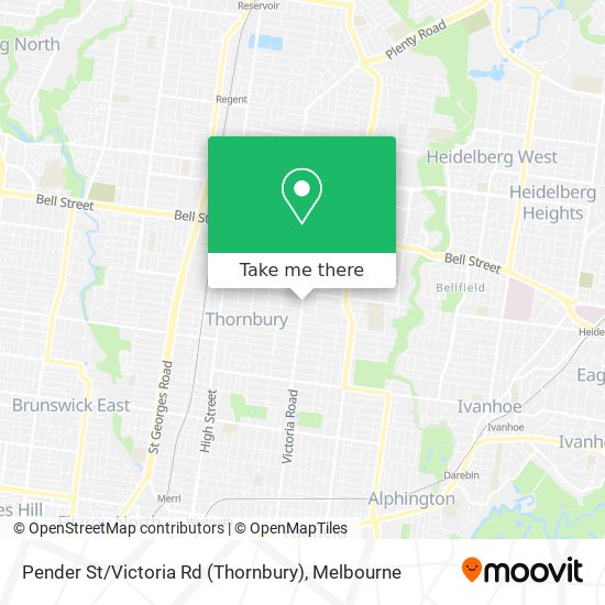 Pender St / Victoria Rd (Thornbury) map