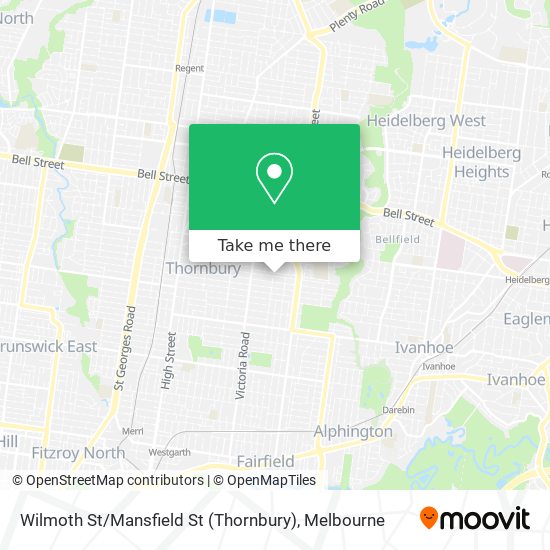 Wilmoth St / Mansfield St (Thornbury) map