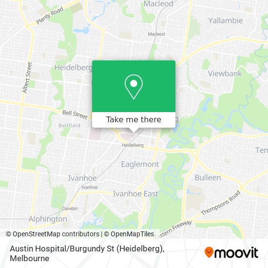 Mapa Austin Hospital / Burgundy St (Heidelberg)