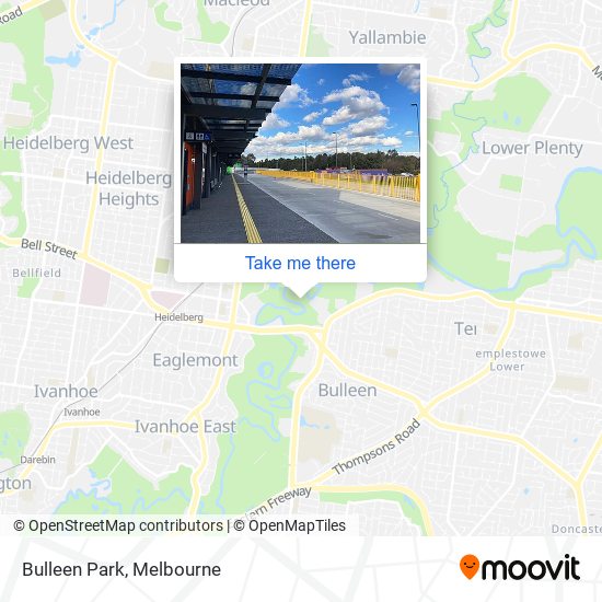 Bulleen Park map