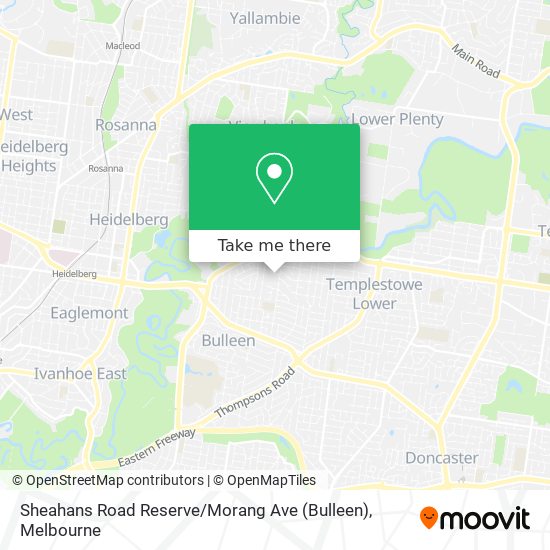 Sheahans Road Reserve / Morang Ave (Bulleen) map