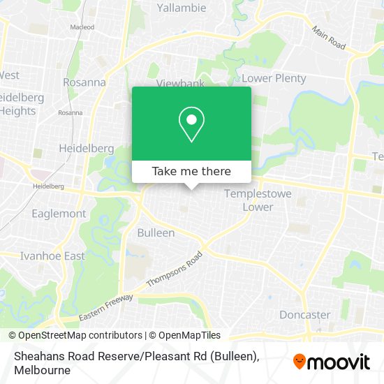 Mapa Sheahans Road Reserve / Pleasant Rd (Bulleen)