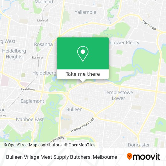 Bulleen Village Meat Supply Butchers map