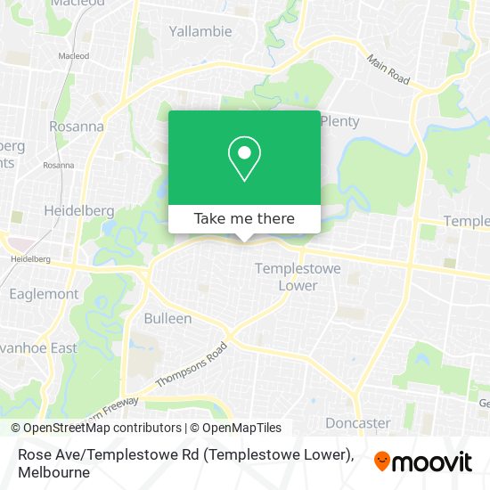 Rose Ave / Templestowe Rd (Templestowe Lower) map