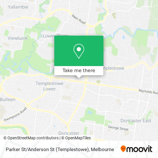 Parker St / Anderson St (Templestowe) map