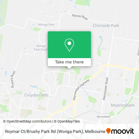 Roymar Ct / Brushy Park Rd (Wonga Park) map