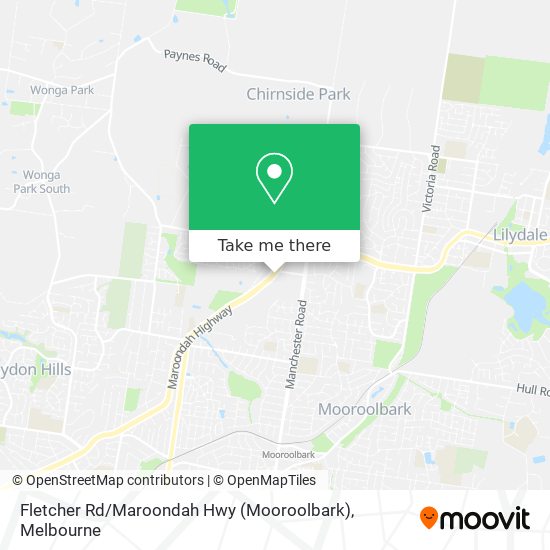 Mapa Fletcher Rd / Maroondah Hwy (Mooroolbark)