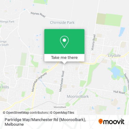 Partridge Way / Manchester Rd (Mooroolbark) map